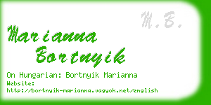 marianna bortnyik business card